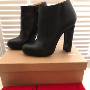 Christian Louboutin Black Leather Booties